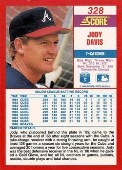 1990 Score - Promos #328 Jody Davis Back