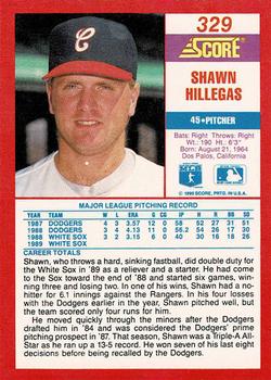 1990 Score - Promos #329 Shawn Hillegas Back