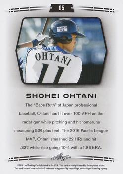 2018 Leaf #05 Shohei Ohtani Back