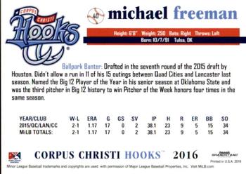2016 Grandstand Corpus Christi Hooks #6 Michael Freeman Back