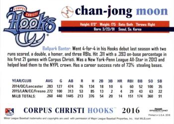 2016 Grandstand Corpus Christi Hooks #18 Chan Jong Moon Back
