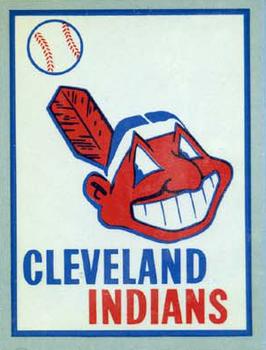 1960 Fleer Baseball Greats - Team Logo Decals #NNO Cleveland Indians Front