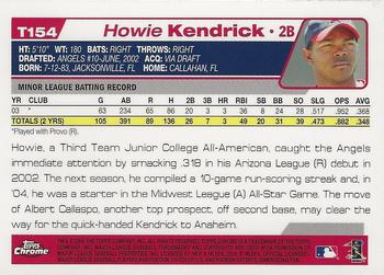 2004 Topps Traded & Rookies - Chrome #T154 Howie Kendrick Back