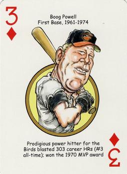 2007 Hero Decks Baltimore Orioles Baseball Heroes Playing Cards #3♦ Boog Powell Front
