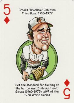 2007 Hero Decks Baltimore Orioles Baseball Heroes Playing Cards #5♦ Brooks Robinson Front