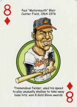 2007 Hero Decks Baltimore Orioles Baseball Heroes Playing Cards #8♦ Paul Blair Front