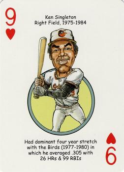 2007 Hero Decks Baltimore Orioles Baseball Heroes Playing Cards #9♥ Ken Singleton Front
