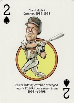 2007 Hero Decks Baltimore Orioles Baseball Heroes Playing Cards #2♠ Chris Hoiles Front