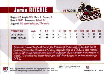 2015 Grandstand Quad Cities River Bandits #NNO Jamie Ritchie Back