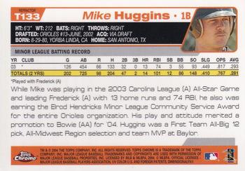 2004 Topps Traded & Rookies - Chrome Refractors #T133 Mike Huggins Back