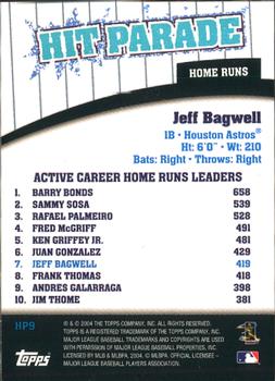 2004 Topps - Hit Parade #HP9 Jeff Bagwell Back