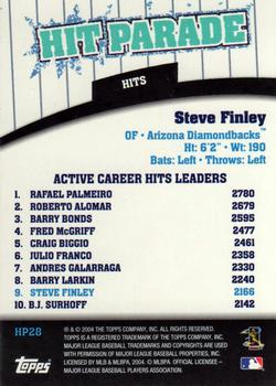 2004 Topps - Hit Parade #HP28 Steve Finley Back
