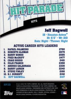 2004 Topps - Hit Parade #HP30 Jeff Bagwell Back
