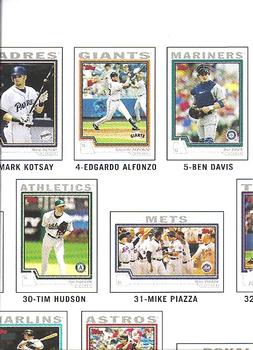 2004 Topps Traded & Rookies - Checklists Puzzle Blue Backs #2 Checklist 2 of 10 Front