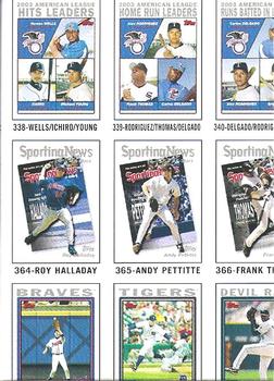 2004 Topps Traded & Rookies - Checklists Puzzle Blue Backs #53 Checklist 3 of 10 Front