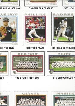 2004 Topps Traded & Rookies - Checklists Puzzle Blue Backs #92 Checklist 2 of 10 Front