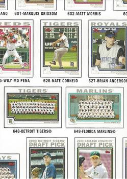 2004 Topps Traded & Rookies - Checklists Puzzle Blue Backs #95 Checklist 5 of 10 Front