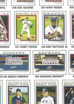2004 Topps Traded & Rookies - Checklists Puzzle Blue Backs #97 Checklist 7 of 10 Front