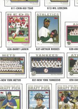 2004 Topps Traded & Rookies - Checklists Puzzle Blue Backs #99 Checklist 9 of 10 Front