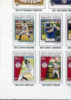 2004 Topps Traded & Rookies - Checklists Puzzle Blue Backs #101 Checklist 1 of 10 Front