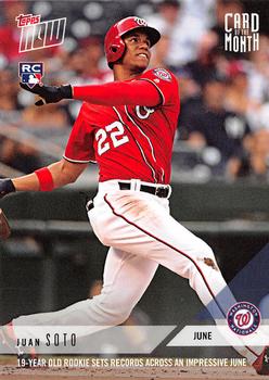 2018 Topps Now - Card of the Month #M-JUN Juan Soto Front