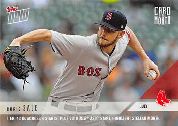 2018 Topps Now - Card of the Month #M-JUL Chris Sale Front