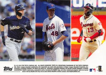 2018 Topps Now - Card of the Month #M-NOV Mookie Betts/Blake Snell/Shohei Ohtani/Christian Yelich/Jacob deGrom/Ronald Acuna Jr. Back