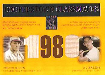 2004 Topps Tribute HOF - Cooperstown Classmates Dual Relics Gold #CCL-KK Chuck Klein / Al Kaline Front