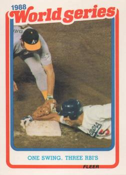 1989 Fleer - World Series Glossy #7 One Swing, Three RBI's Front