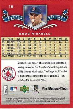 2007 Upper Deck Boston Globe Red Sox #10 Doug Mirabelli Back