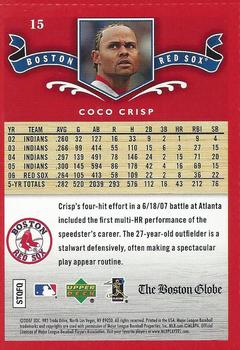2007 Upper Deck Boston Globe Red Sox #15 Coco Crisp Back