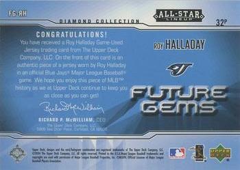 2004 Upper Deck Diamond Collection All-Star Lineup - Future Gems Jersey #FG-RH Roy Halladay Back