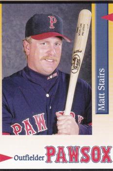 1995 Pawtucket Red Sox #24 Matt Stairs Front