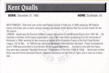1995 Pawtucket Red Sox #NNO Kent Qualls Back