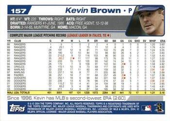 2004 Topps Opening Day #157 Kevin Brown Back