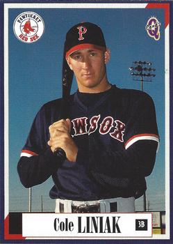1998 Blueline Q-Cards Pawtucket Red Sox #18 Cole Liniak Front