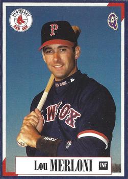1998 Blueline Q-Cards Pawtucket Red Sox #21 Lou Merloni Front