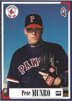 1998 Blueline Q-Cards Pawtucket Red Sox #22 Pete Munro Front