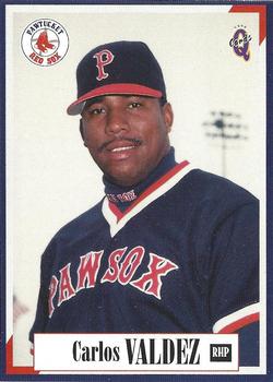 1998 Blueline Q-Cards Pawtucket Red Sox #27 Carlos Valdez Front
