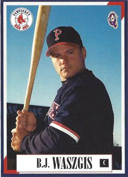 1998 Blueline Q-Cards Pawtucket Red Sox #29 B.J. Waszgis Front