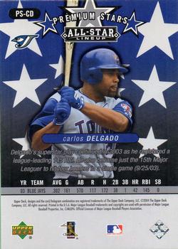 2004 Upper Deck Diamond Collection All-Star Lineup - Premium Stars #PS-CD Carlos Delgado Back