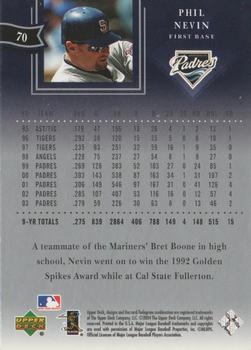 2004 Upper Deck Diamond Collection All-Star Lineup - Silver Honors #70 Phil Nevin Back