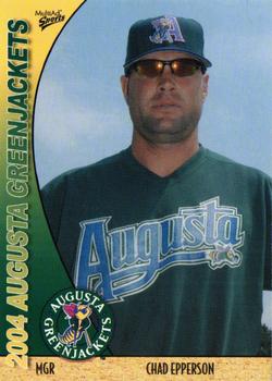2004 MultiAd Augusta GreenJackets #26 Chad Epperson Front