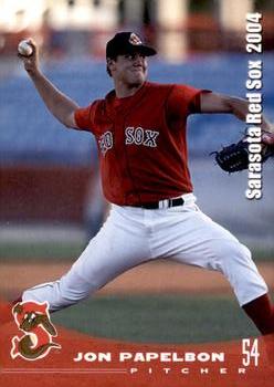2004 Grandstand Sarasota Red Sox #NNO Jon Papelbon Front