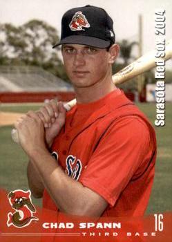 2004 Grandstand Sarasota Red Sox #NNO Chad Spann Front