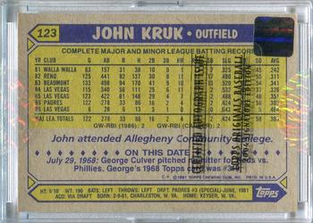 2004 Topps Originals Signature Edition #123 John Kruk Back