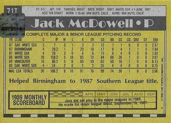 2004 Topps Originals Signature Edition #JM3 Jack McDowell Back