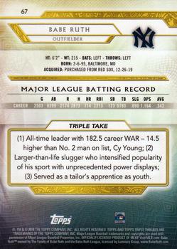 2018 Topps Triple Threads #67 Babe Ruth Back