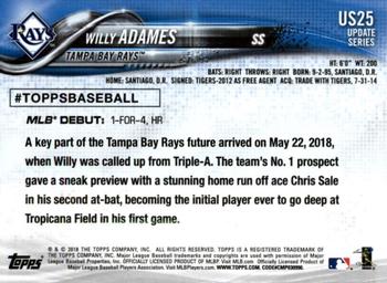 2018 Topps Update #US25 Willy Adames Back