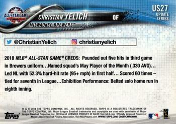 2018 Topps Update #US27 Christian Yelich Back
